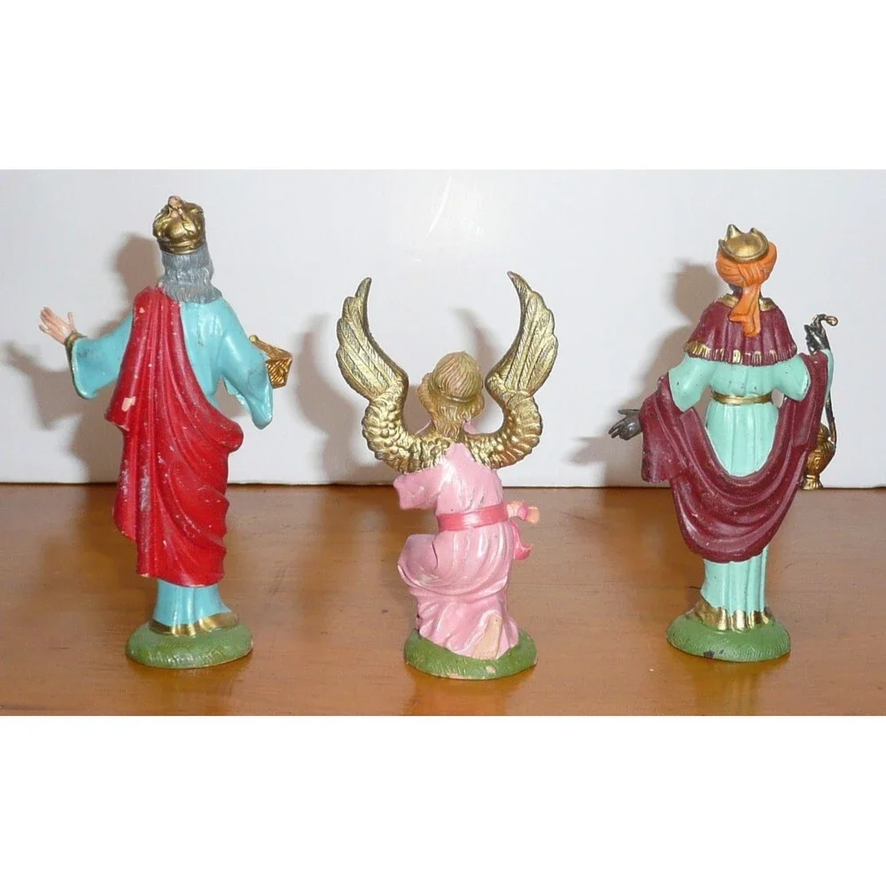 Depose Italy Fontanini Nativity 19 Piece Lot Shepard Camel Sheep Piper - READ